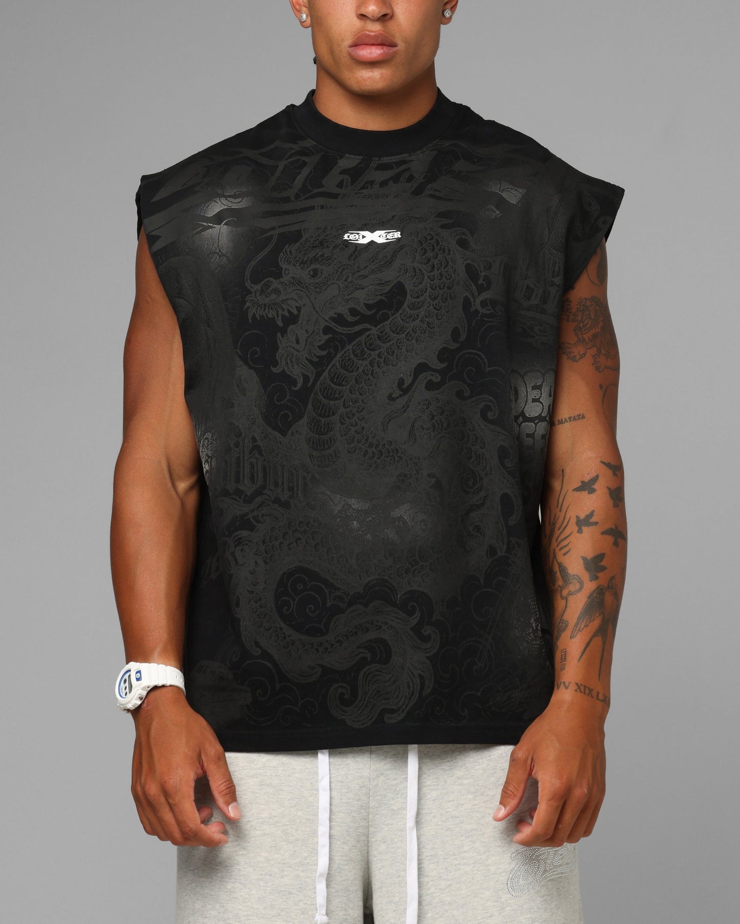 Loiter Sketch Book Muscle T-Shirt Black