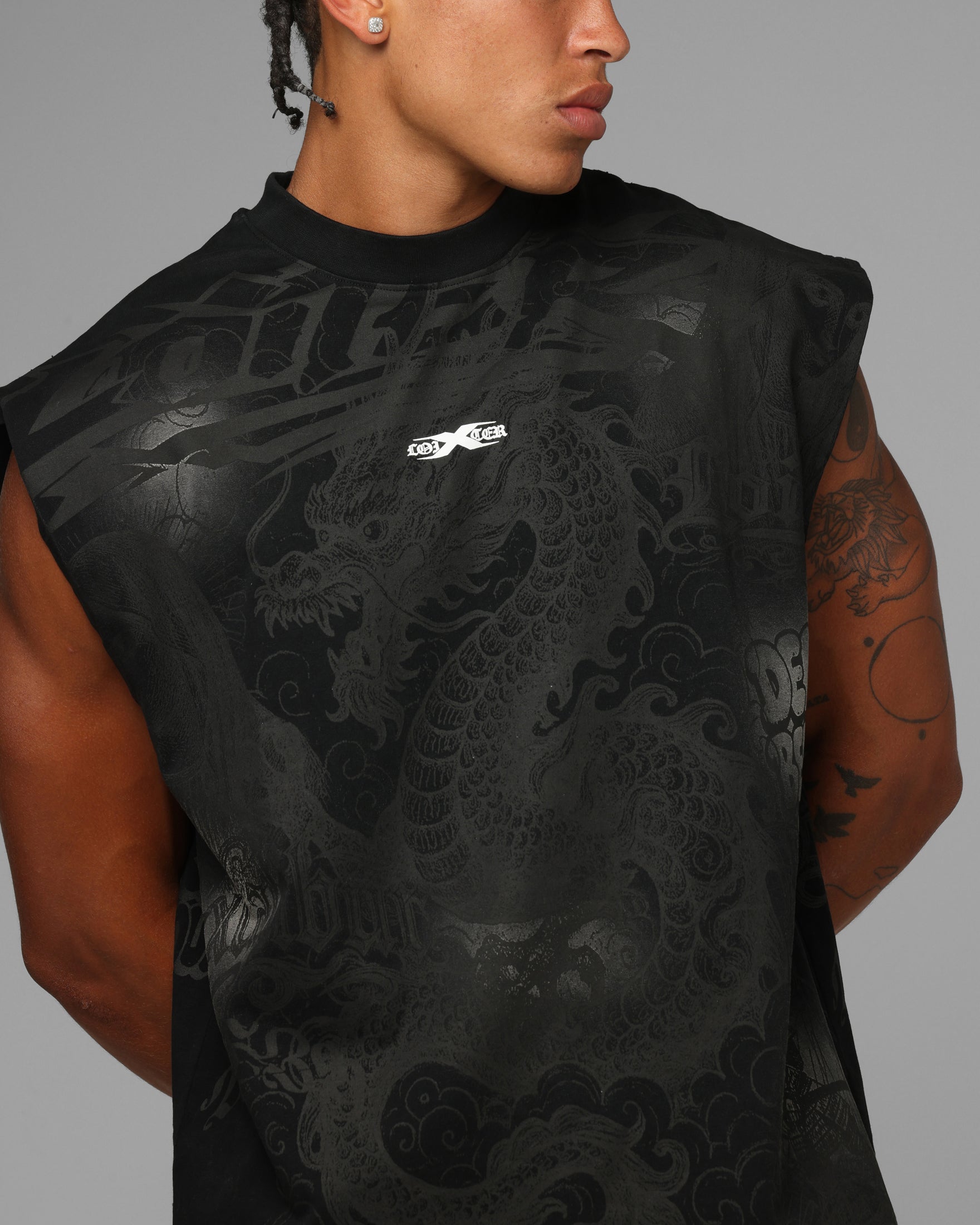 Loiter Sketch Book Muscle T-Shirt Black