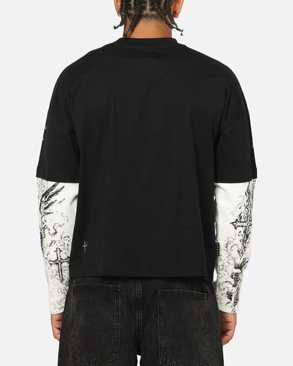 Saint Morta Crossbearer Layer Long Sleeve T-Shirt Vintage Black
