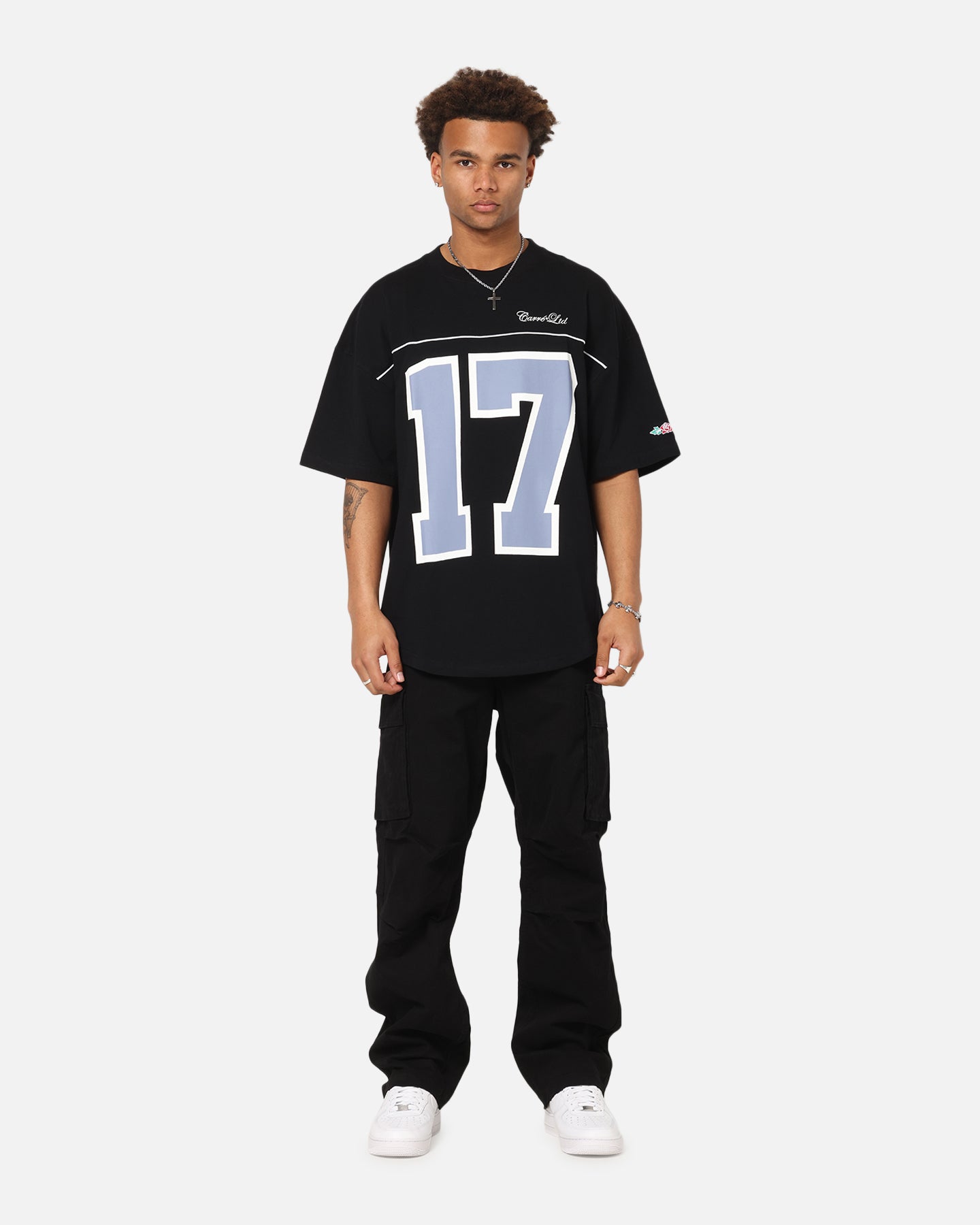 Carre Hitta Grid Iron T-Shirt Black/Navy