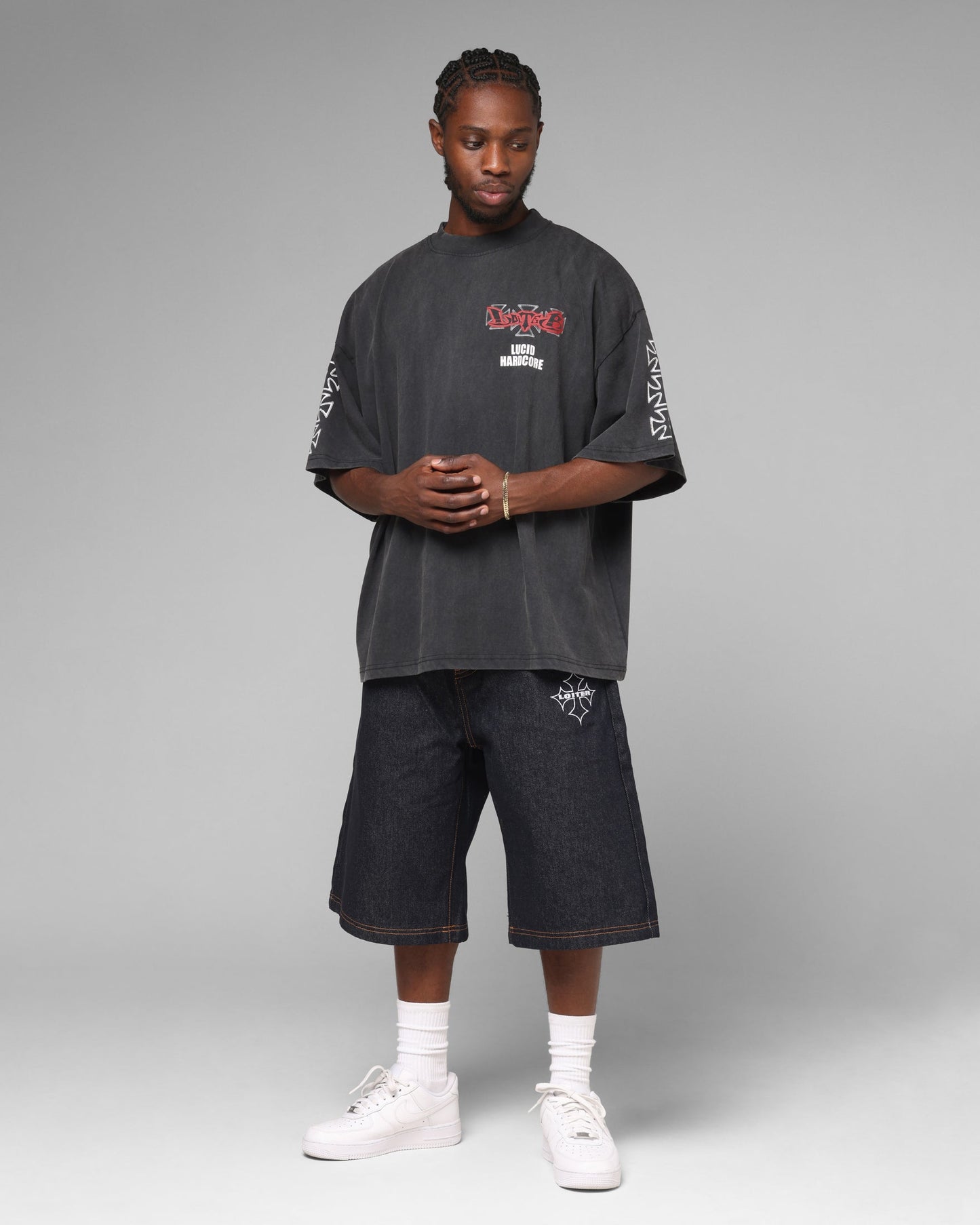Loiter Hardcore Premium T-Shirt Washed Black