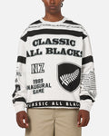 Mitchell & Ness All Blacks Rugby Union Classic Crewneck Silver Marle