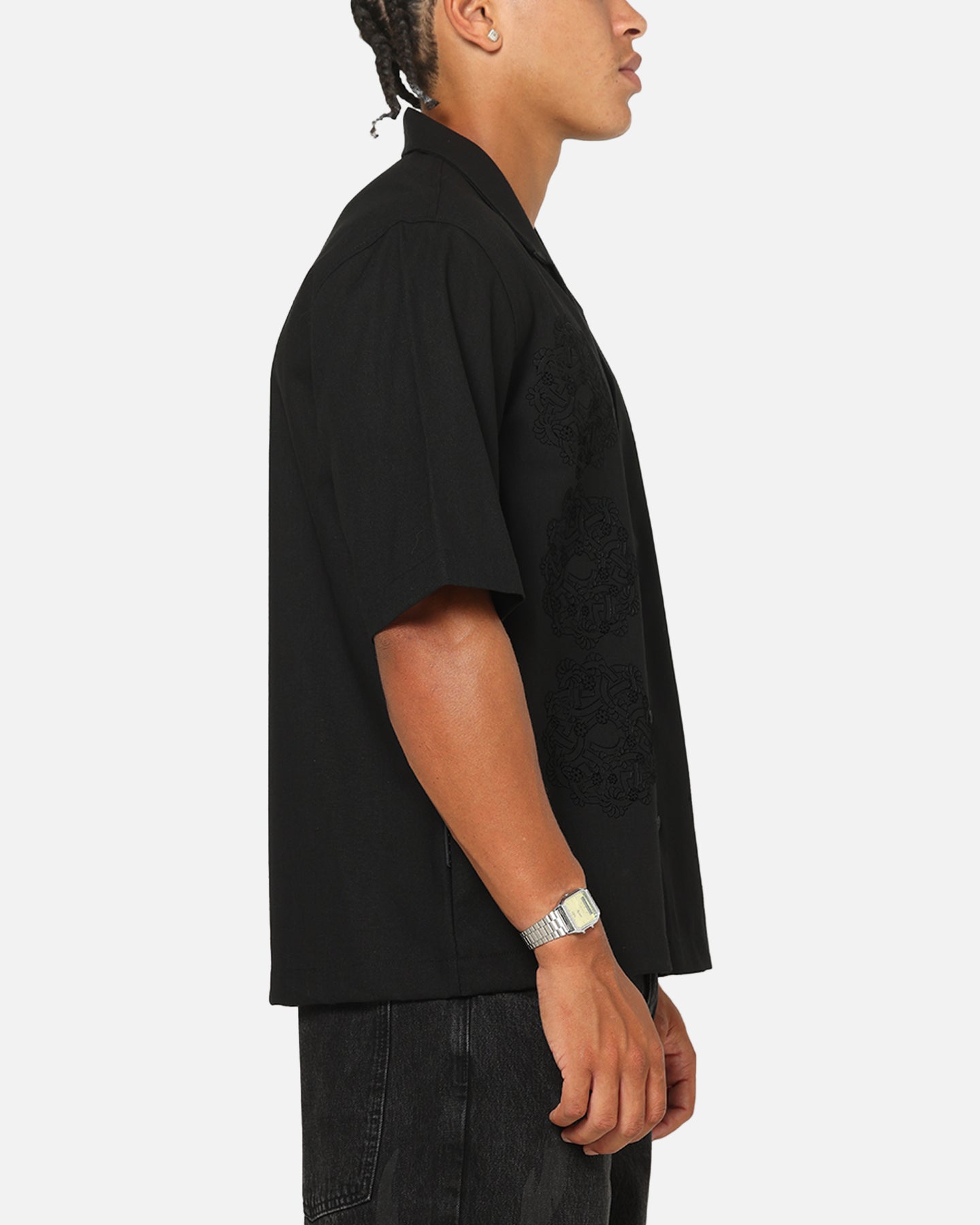 Saint Morta Gardenia Button Up Shirt Black/Black