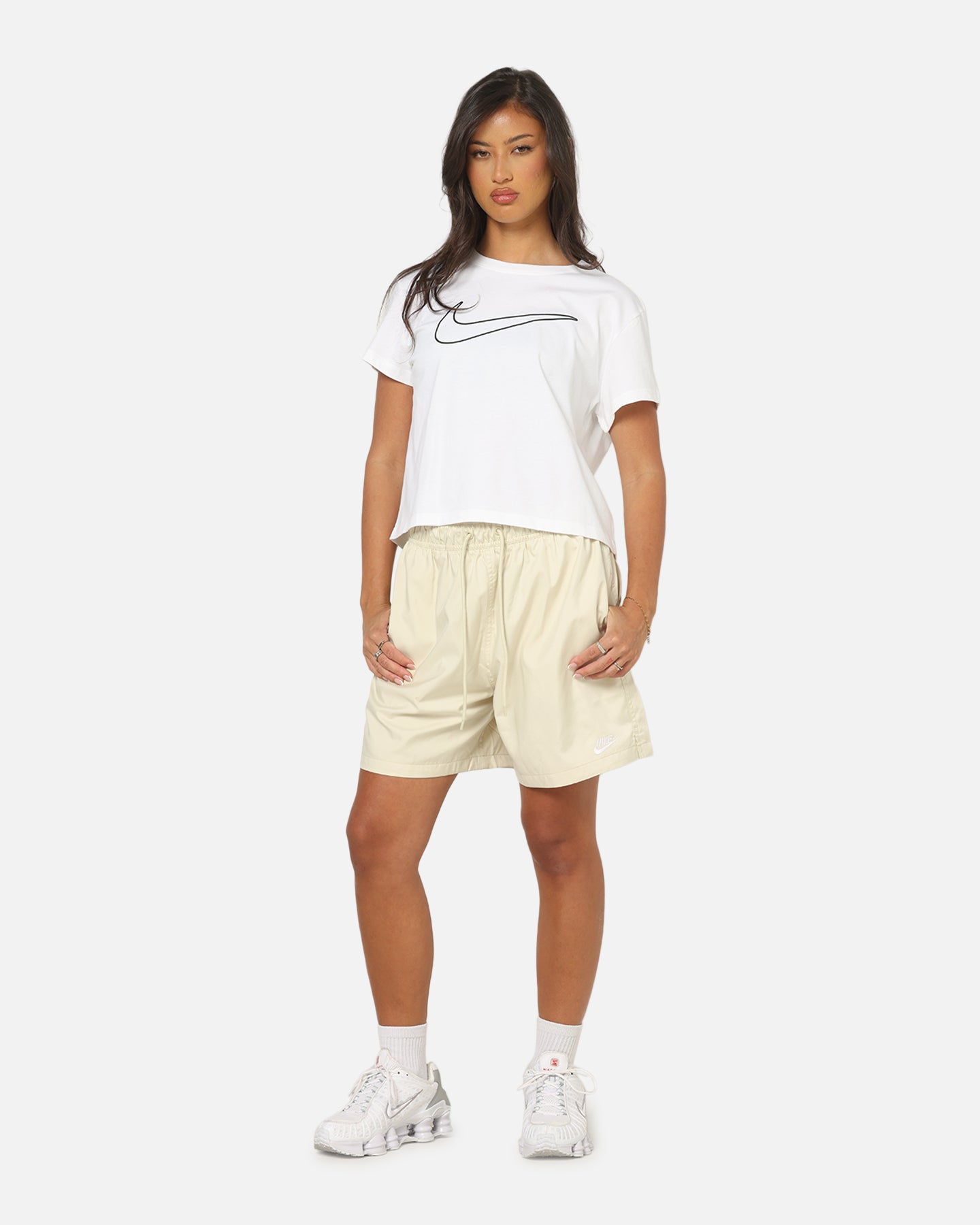 Nike Women's Sportswear Club Graphic T-Shirt White/Black