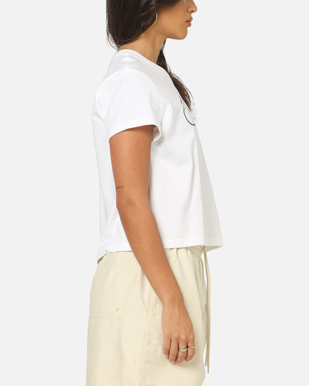 Nike Women's Sportswear Club Graphic T-Shirt White/Black