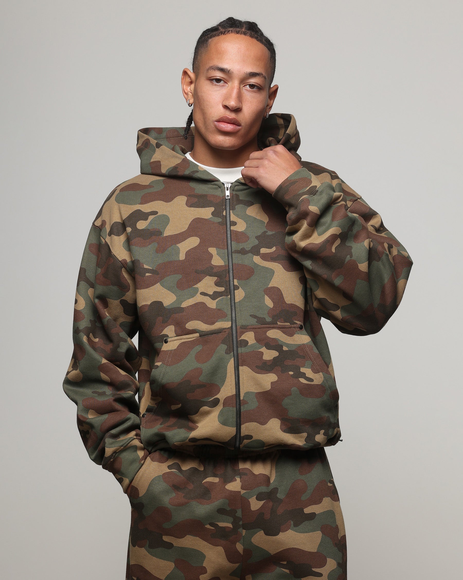 American Thrift Zip Hoodie Camo
