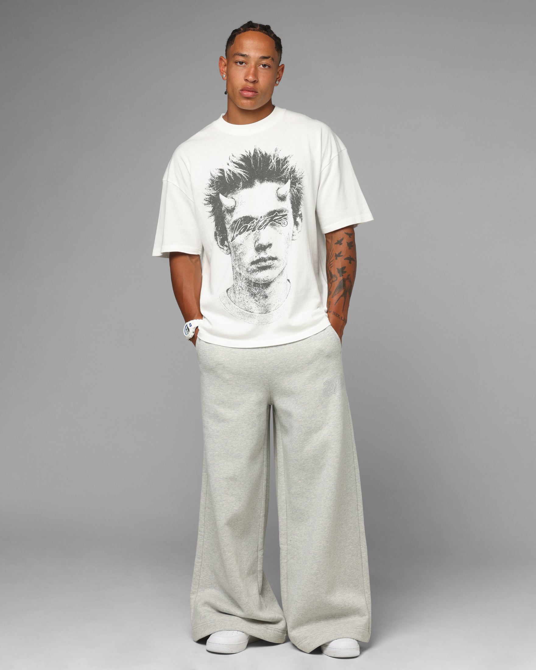 Loiter Born Again T-Shirt Off White