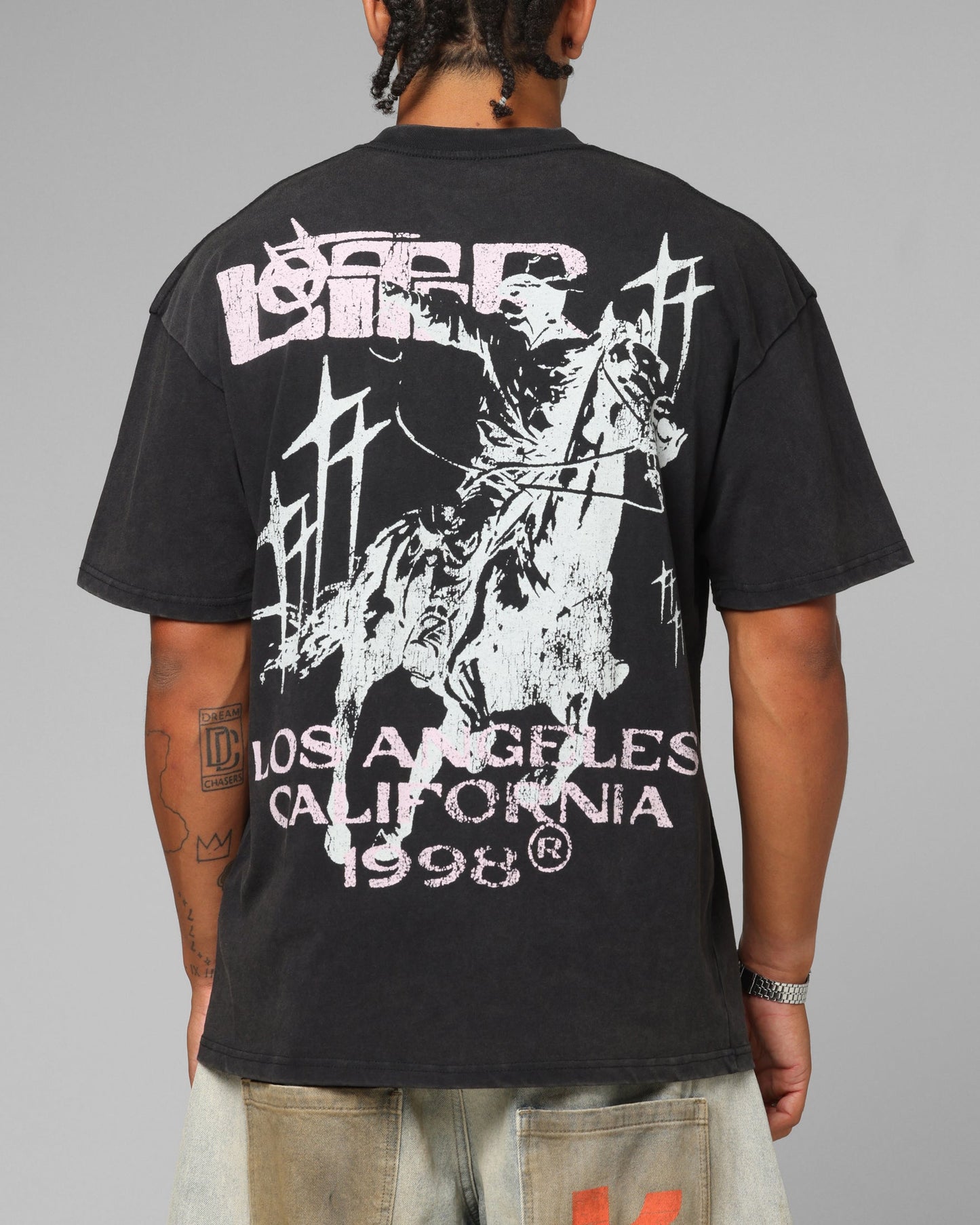 Loiter Dustborn T-Shirt Black Acidwash