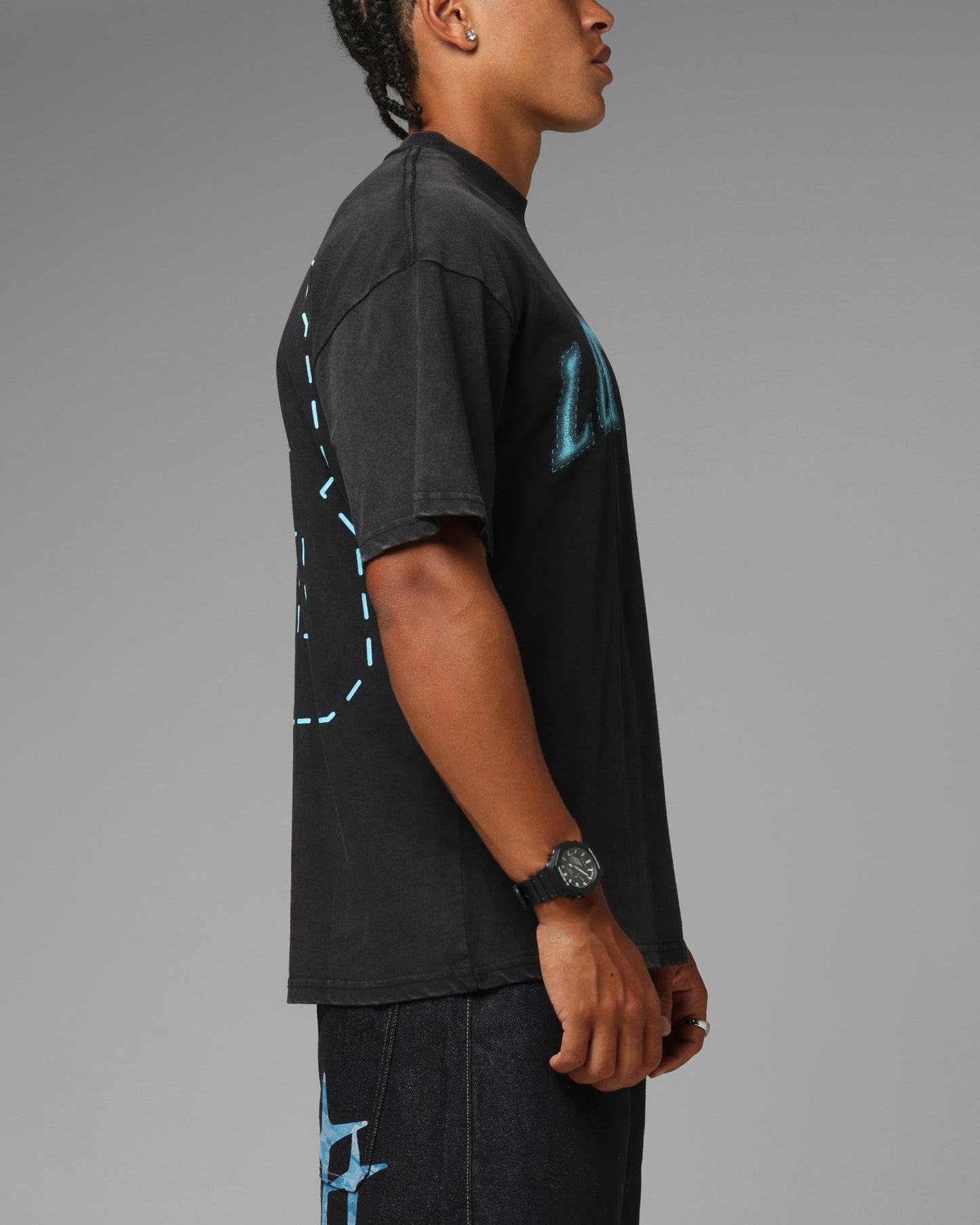 Loiter Phanton 98 T-Shirt Black Acidwash