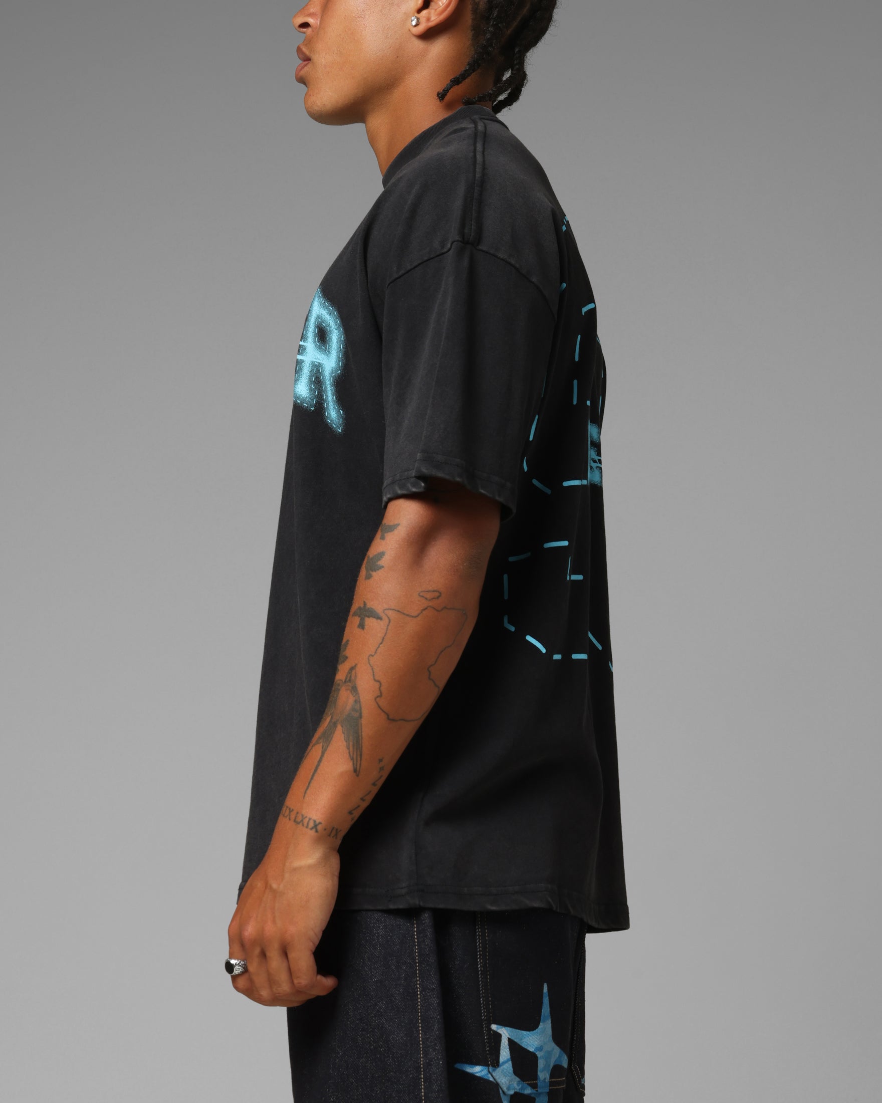 Loiter Phanton 98 T-Shirt Black Acidwash