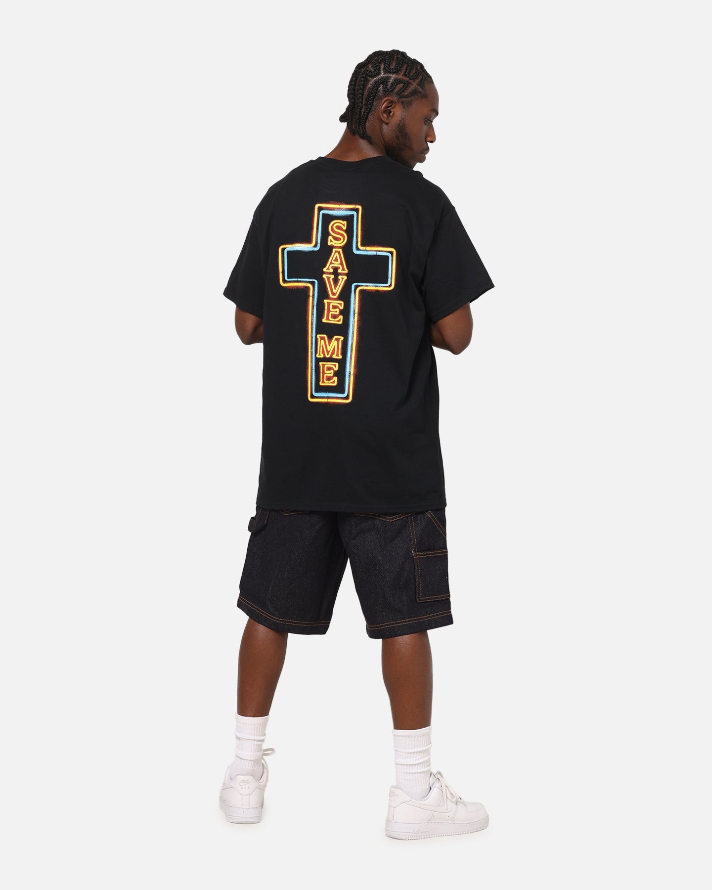 Jelly Roll Praying Neon T-Shirt Black
