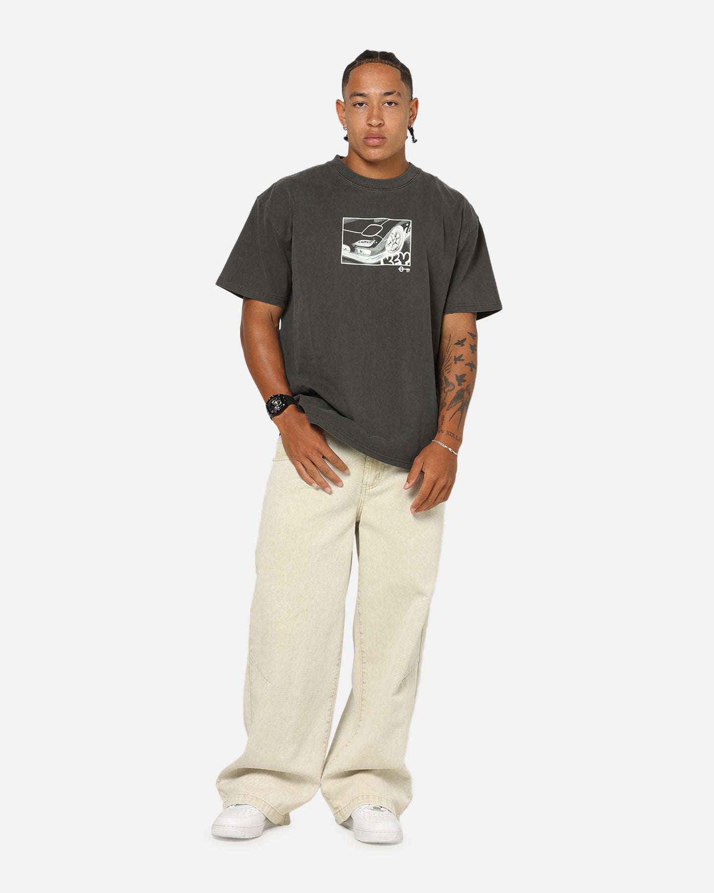 Key Street Twotone T-Shirt Black Wash