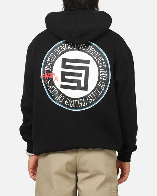 S Double Roots Dot Hoodie Black
