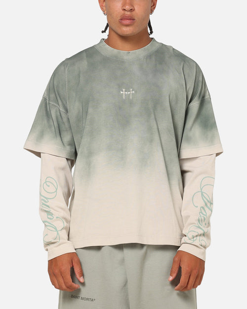 Saint Morta Divine Regiment Long Sleeve T-Shirt Green/Off White