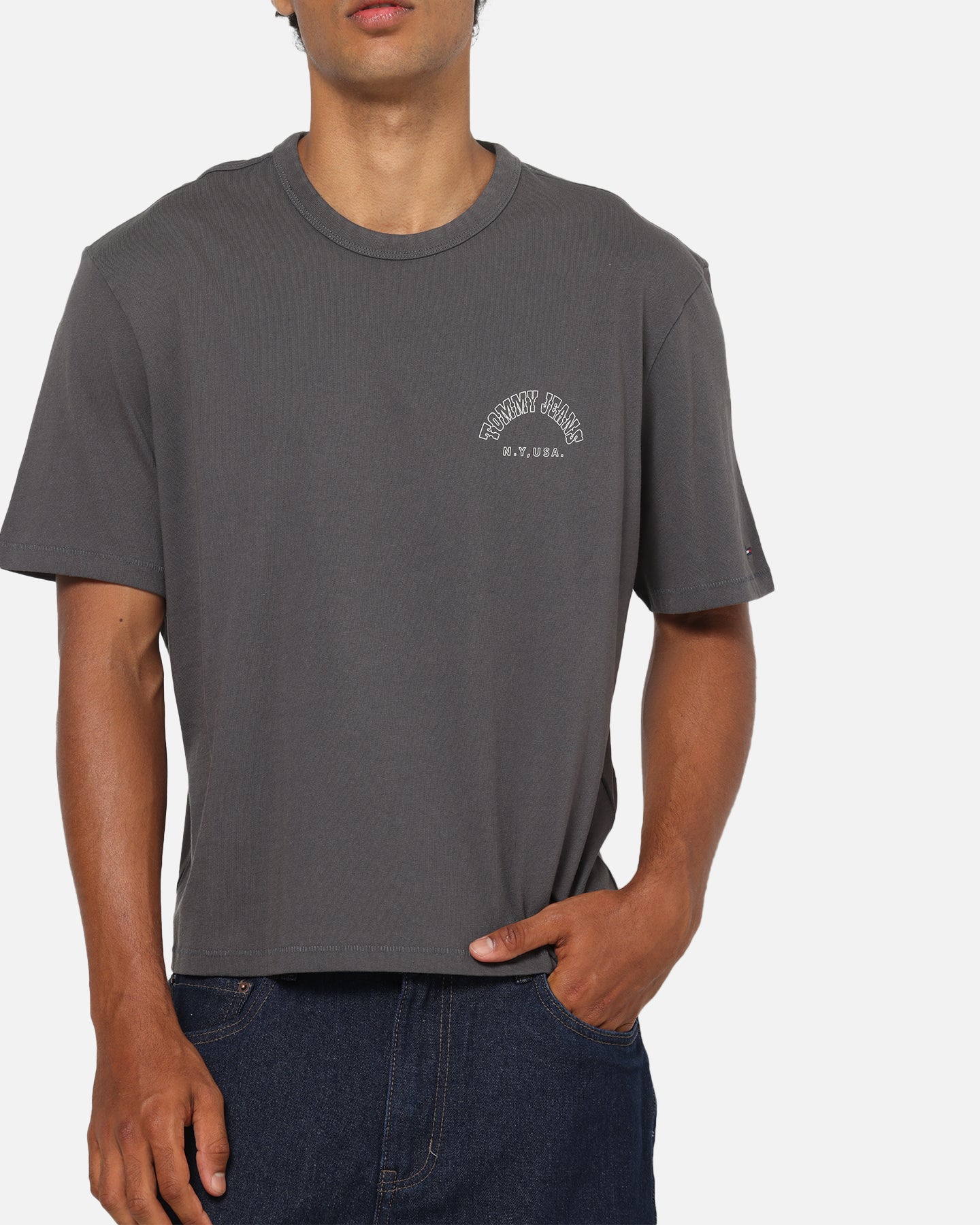 Tommy Jeans Arch Western Backprint T-Shirt Washed Black