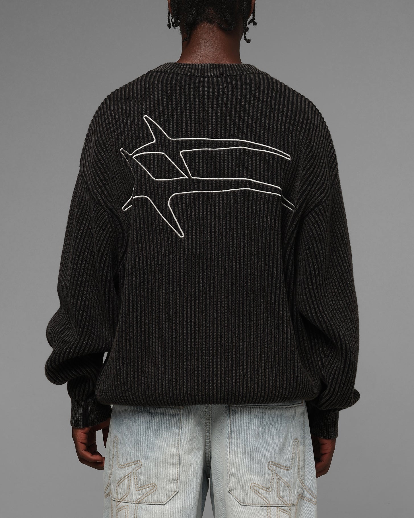 Loiter Star Born Knit Sweater Black