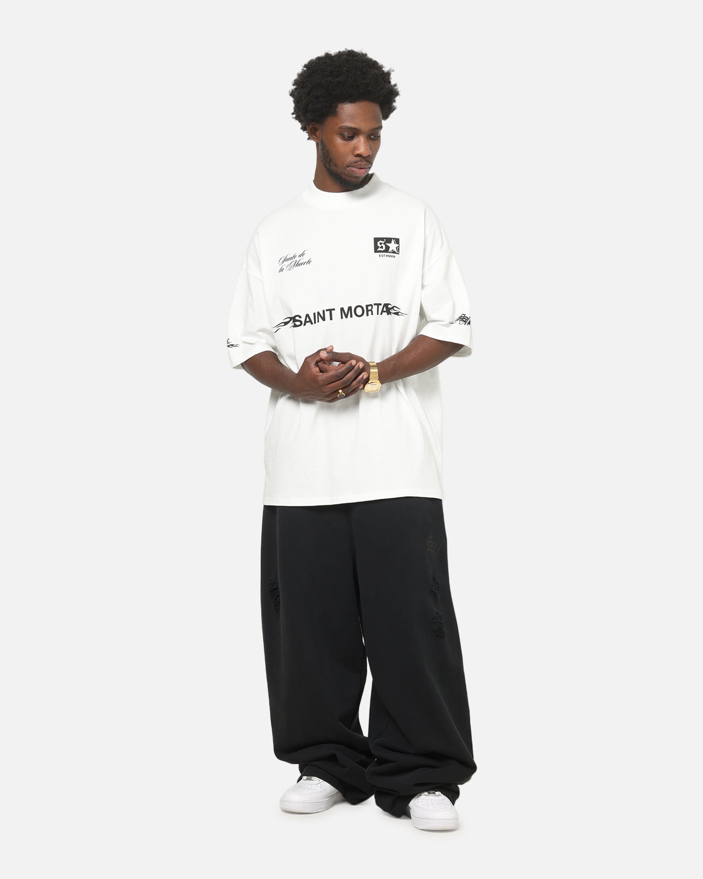 Saint Morta Speed Racing Boxy T-Shirt Off White