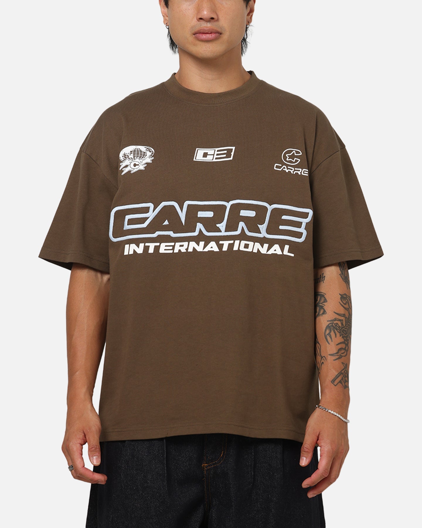 Carre C3 Logo T-Shirt Brown