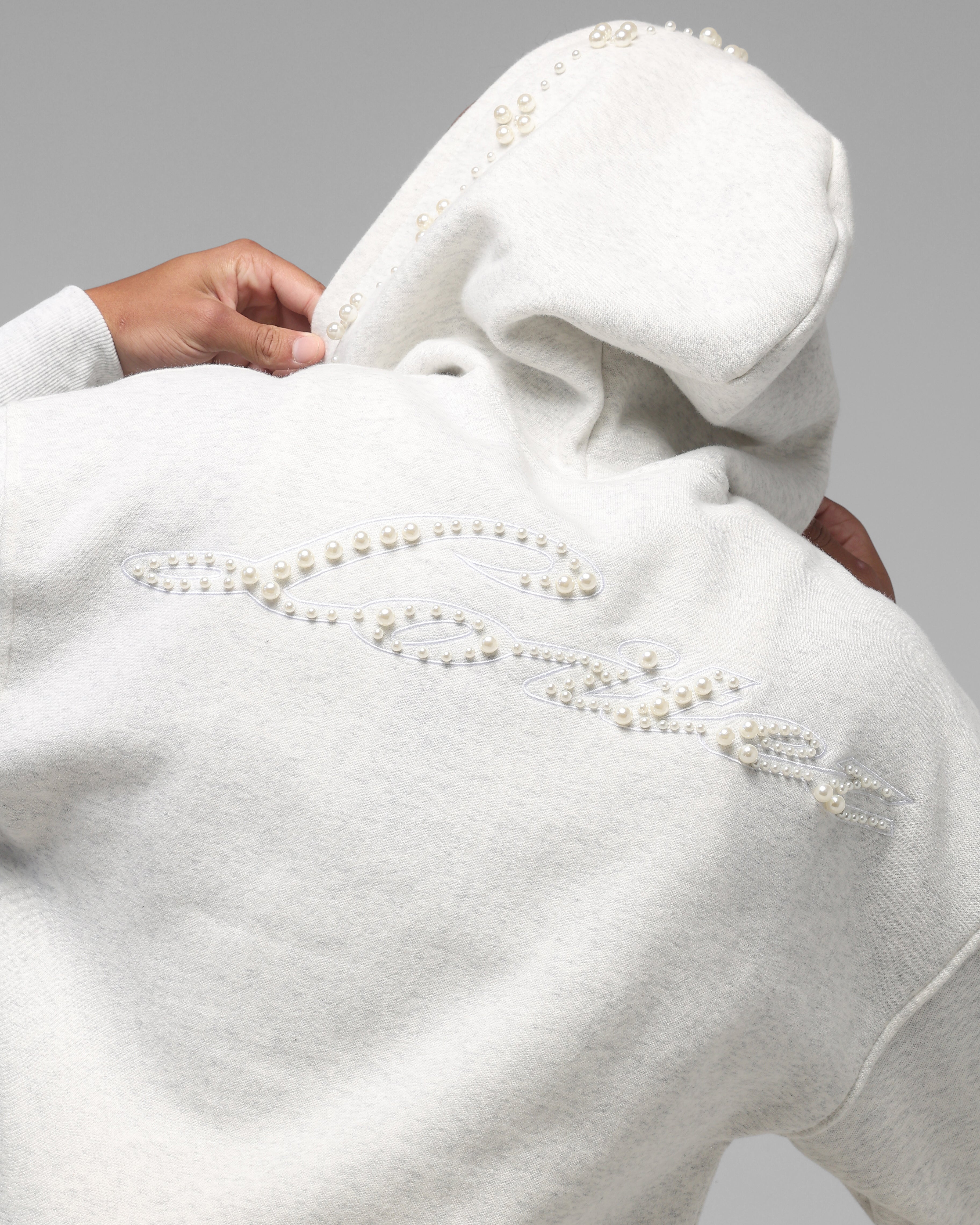 Loiter Pearl Zip Hoodie Off White