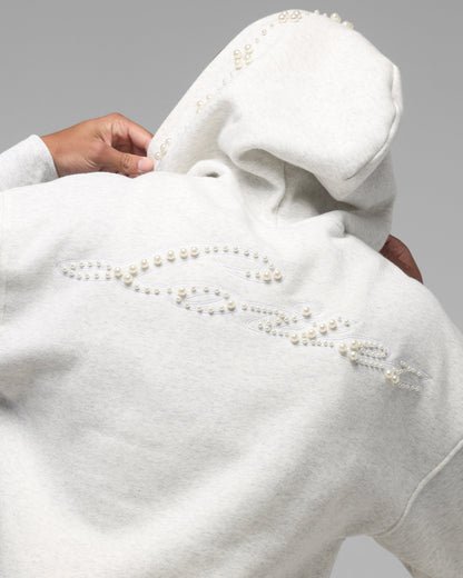 Loiter Pearl Zip Hoodie Off White
