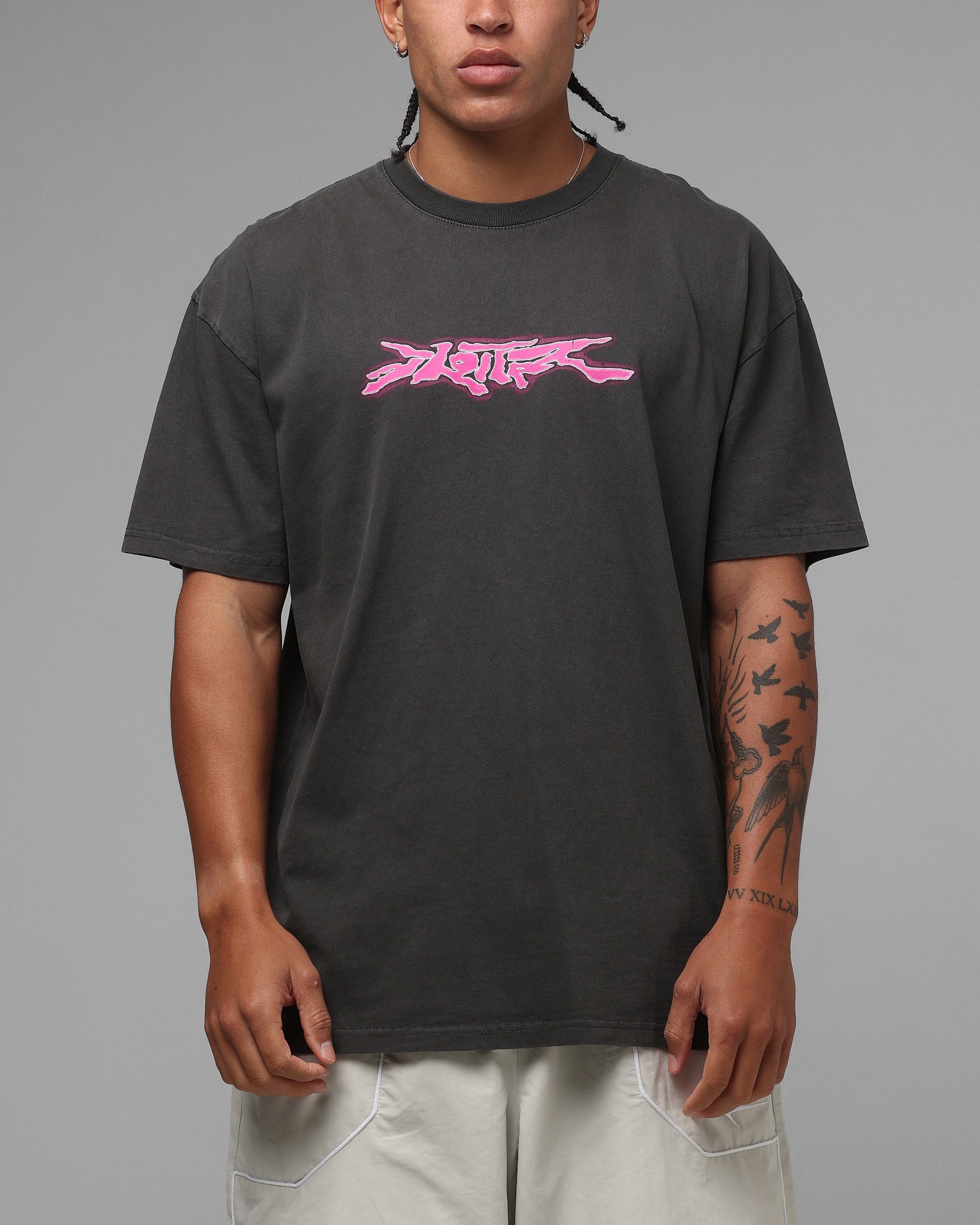 Loiter Cyber Logo T-Shirt Vintage Black