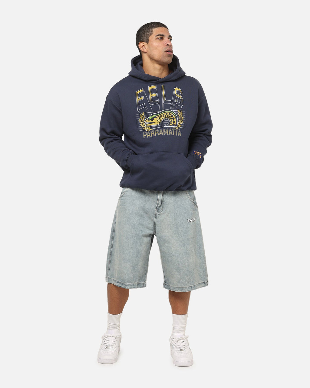 Bleacher Athletic Parramatta Eels NRL Adult Club Wreath Hoodie Navy