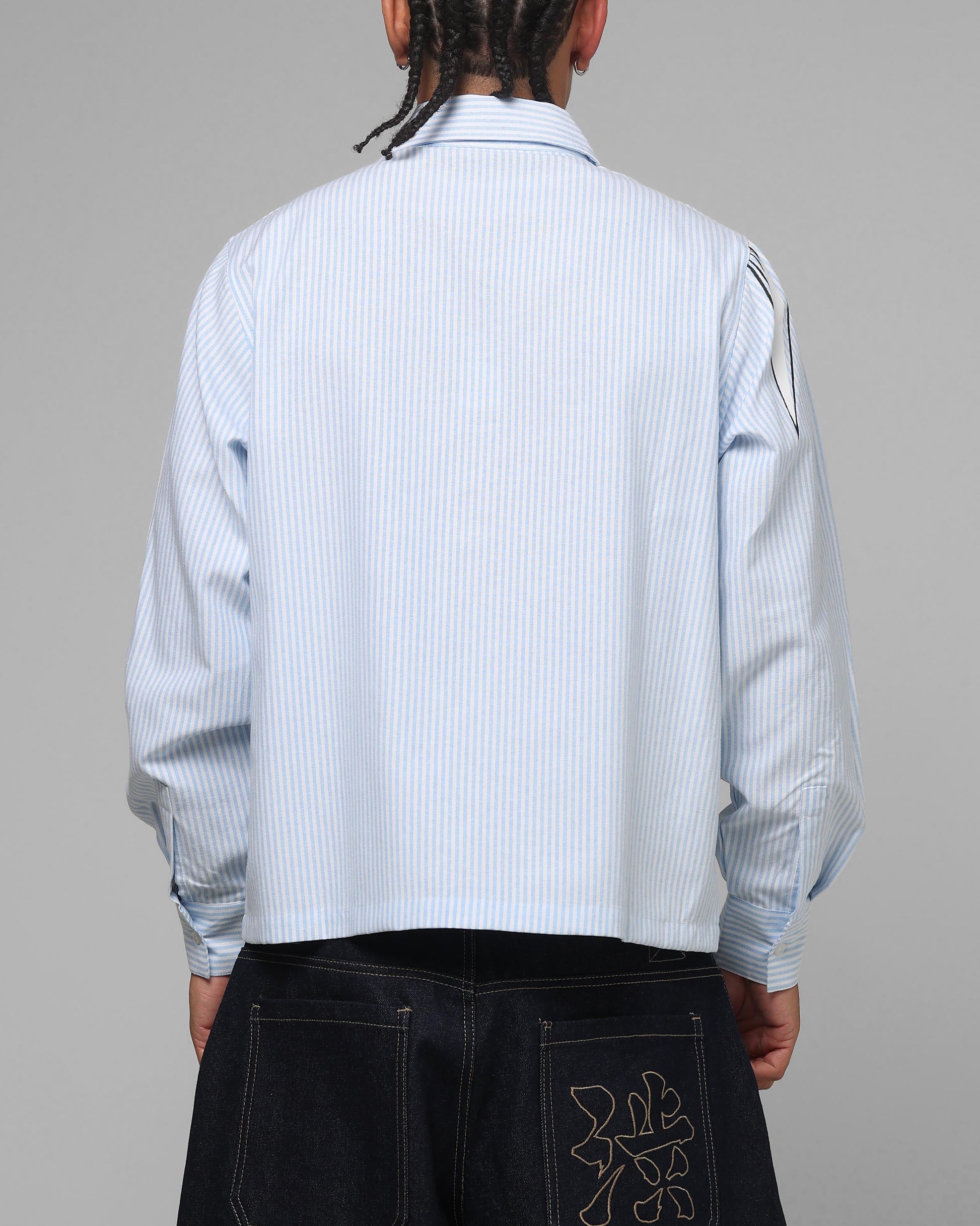 Loiter Blue Eyes Button Up Shirt Blue Stripe