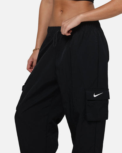 Nike Women's Sportswear Essential High-Rise Woven Cargo Pants Black/White