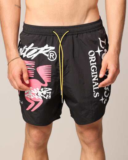 Loiter Rodeo Walk Shorts Black