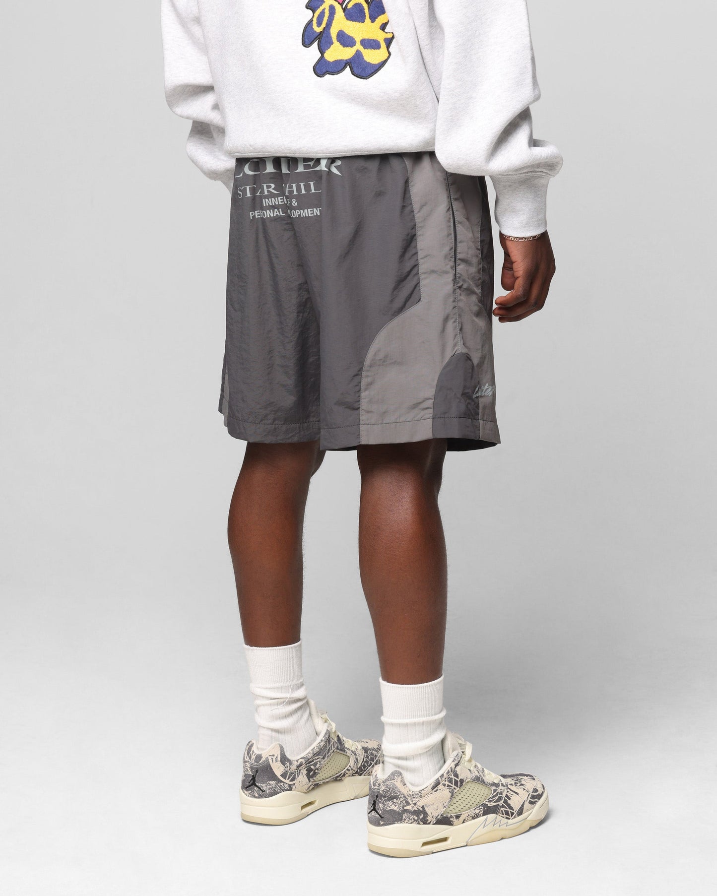 Loiter Subculture Panel Shorts Charcoal