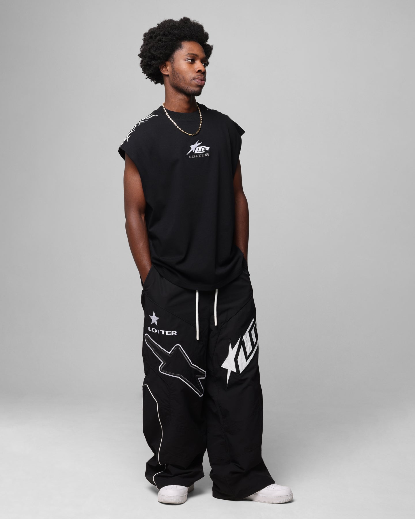 Loiter Motocross Parachute Pants Black