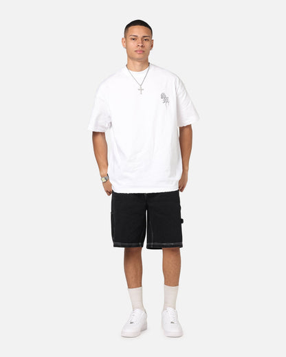 Saint Morta Amplus Fray Carpenter Jort Shorts Contrast Black