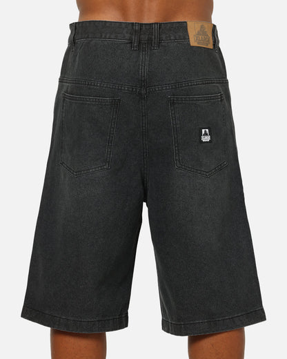 X-Large Baggy Bull Denim 91 Shorts Faded Black