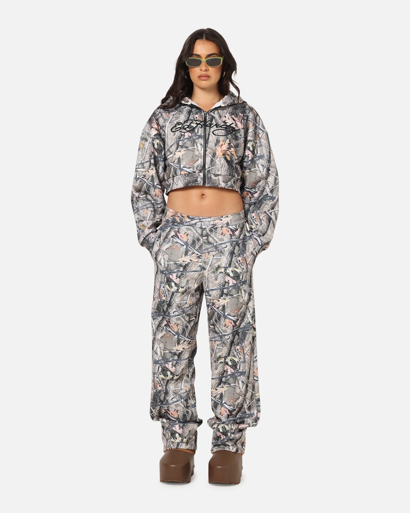 Ed Hardy Women's Camouflage Trackpants Real Tree Camo
