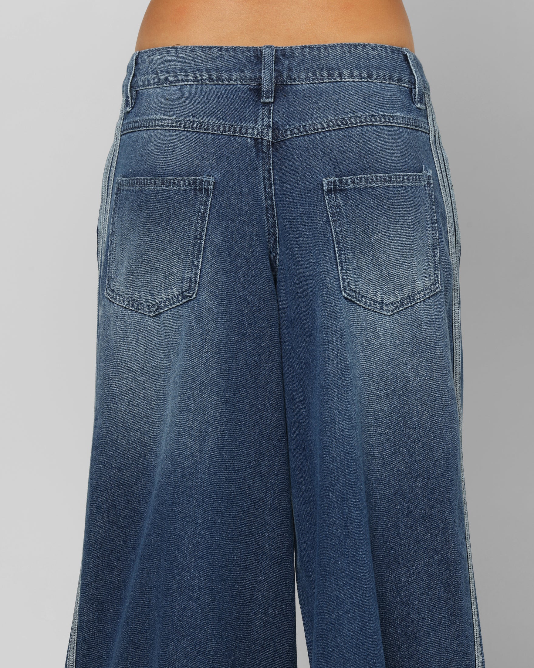 Adidas Women's Denim Wide Pants Indigo Denim