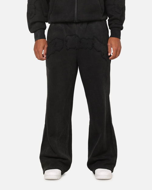 Ed Hardy Fray Track Pants Black