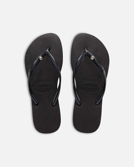 Havaianas Women's Slim Crystal Thongs Black