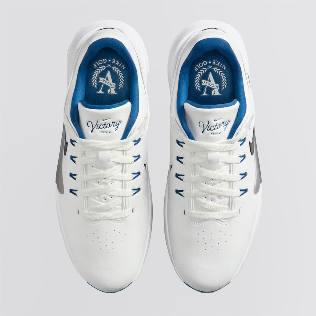 Victory Pro 4 Spiked Golf Shoes Summit White/Obsidian/Court Blue