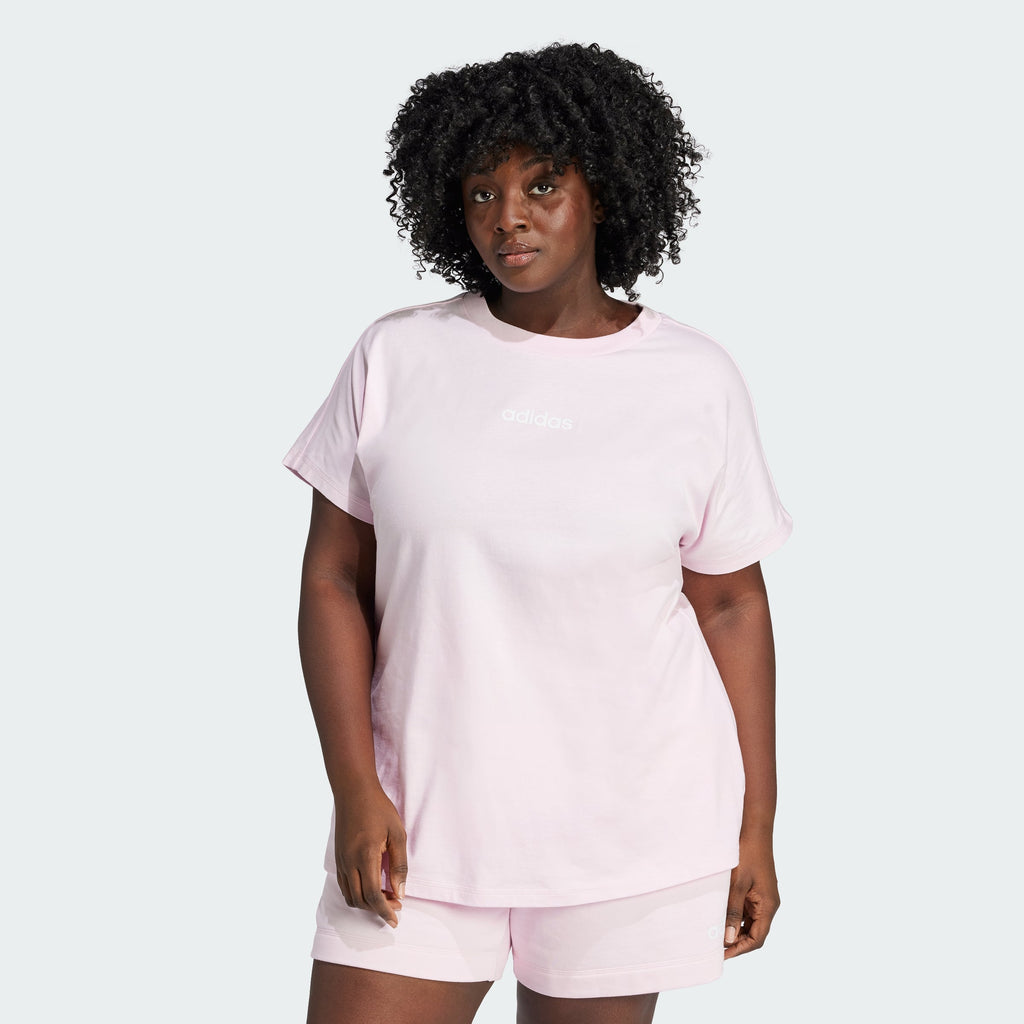 Women's adidas Essentials Linear Cotton Tee (Plus Size)