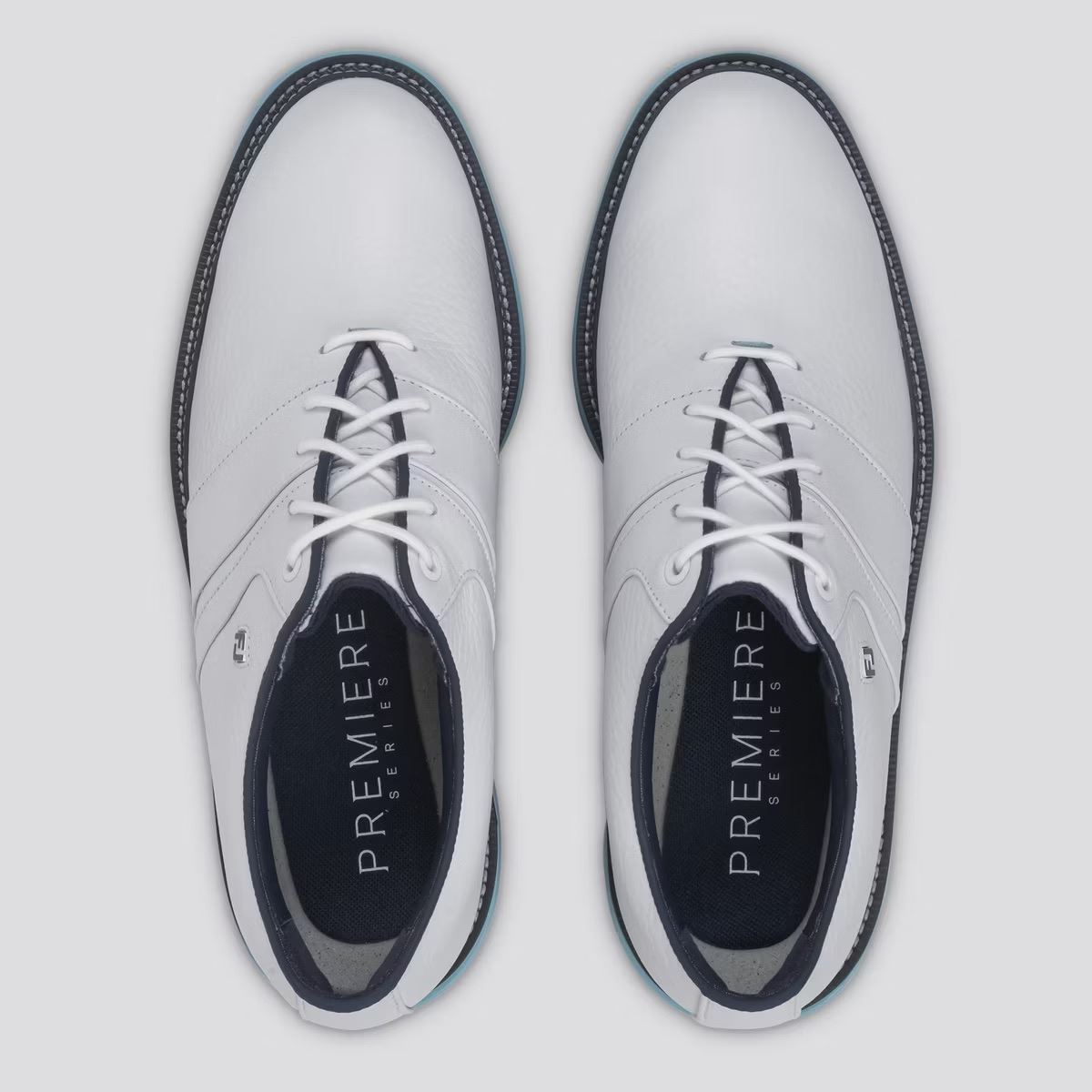 Premiere Series Packard Cleated Laced Golf Shoes White/Navy/Blue