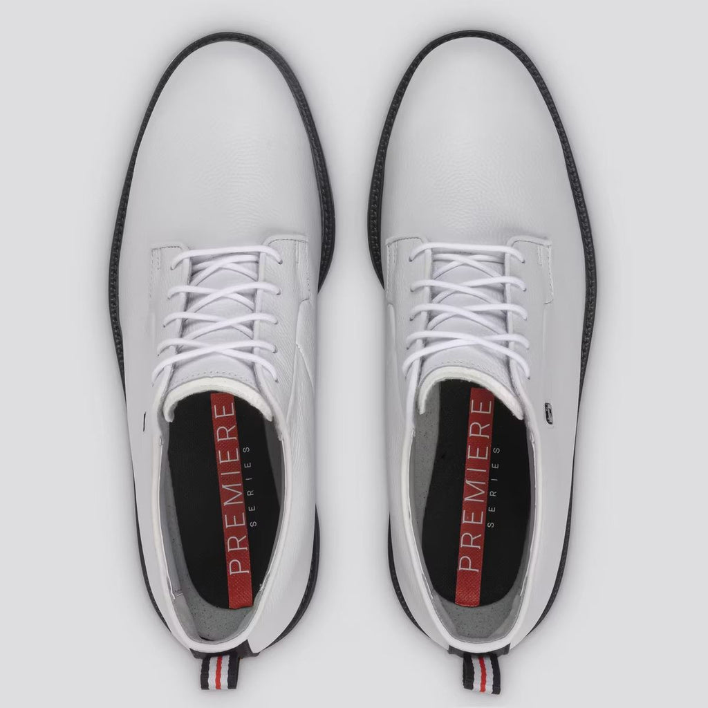 Premiere Series Field Golf Shoes Cleated Laced Golf Shoes White/Black/Red