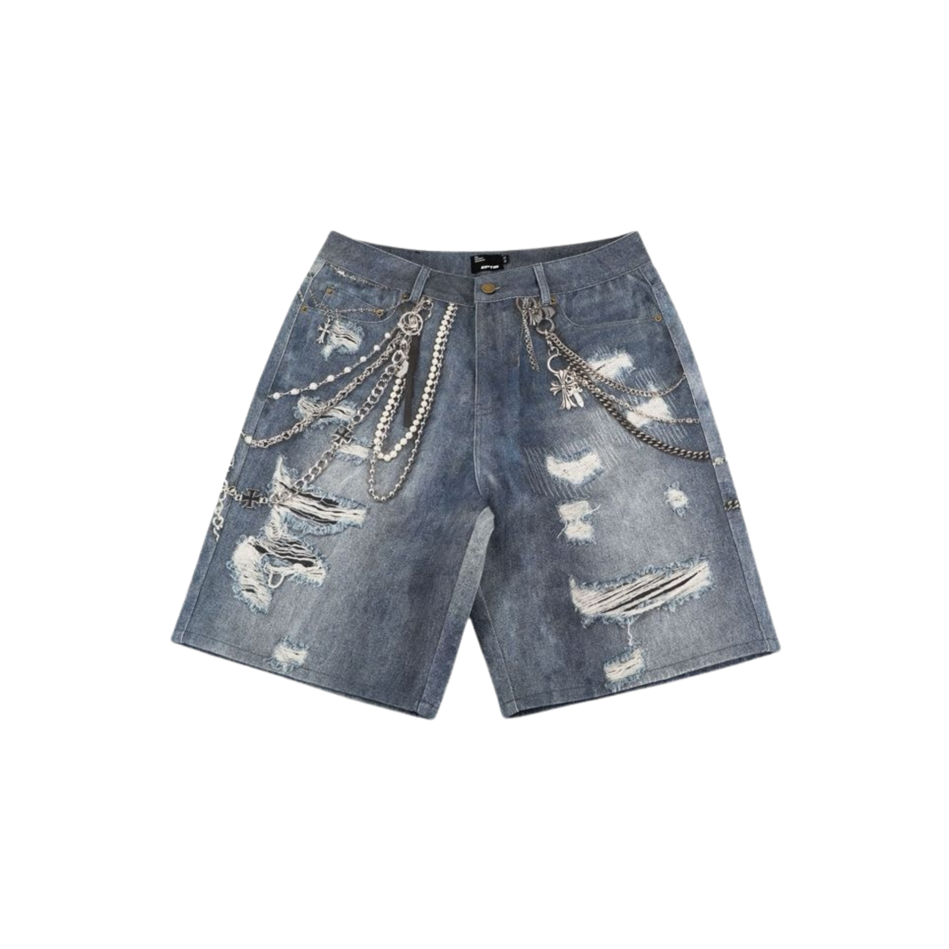 EPTM "Snapshot" Denim Shorts" (Blue)