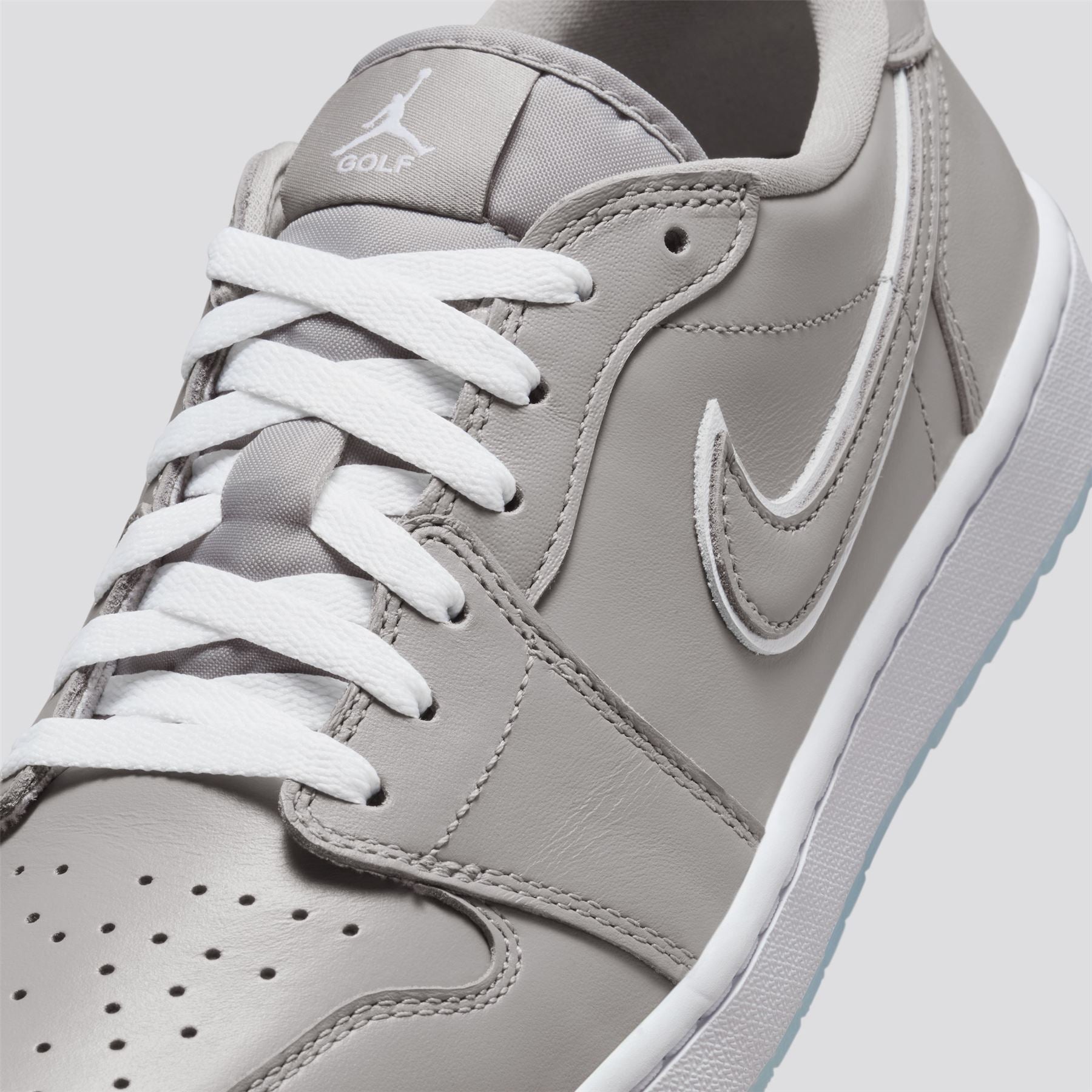 Air Jordan 1 Low Spikeless Golf Shoe Medium Grey/White/Blue Tint