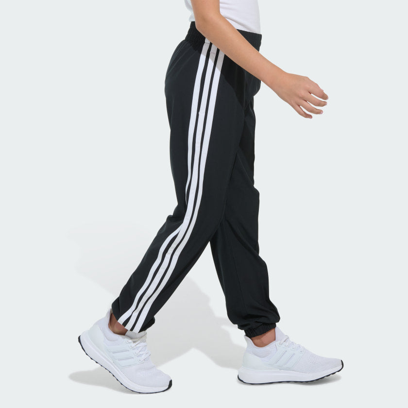 Kids' adidas Elastic Waistband Woven 3-Stripes Jogger Pants