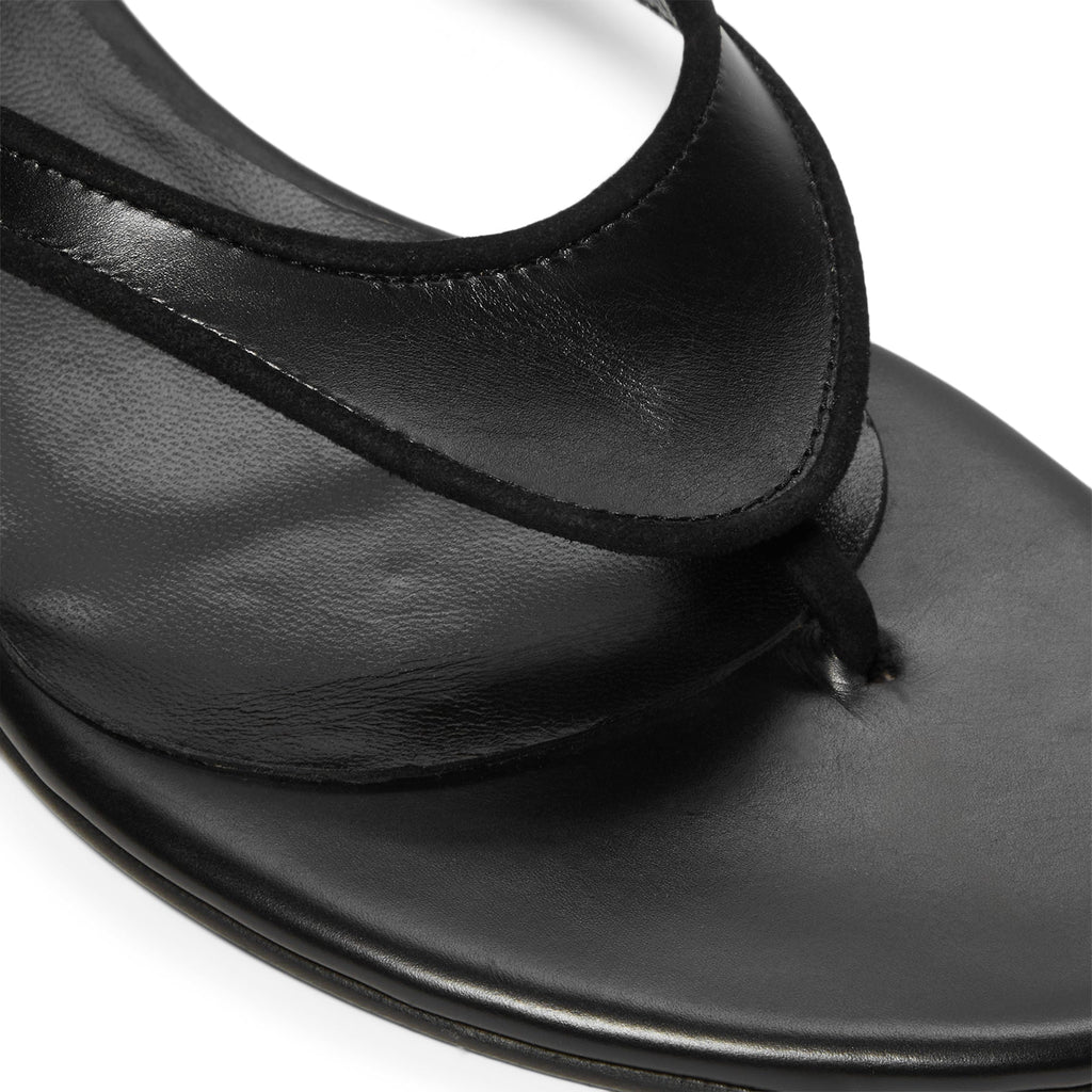 Jude Rue Sandal (Black Leather/Suede)