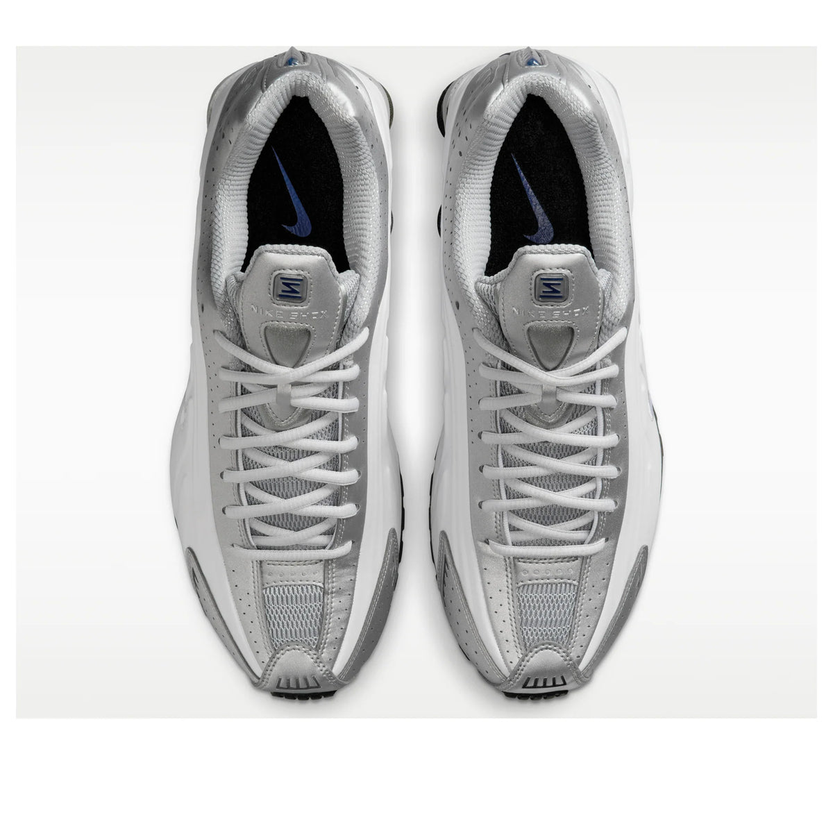 Nike Shox R4 Metallic Silver Deep Royal Blue