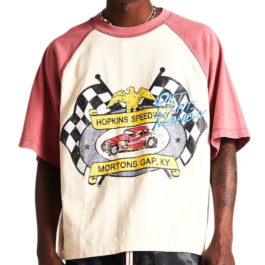 DSM "Mortons Gap Raglan" Tee- Red/Antique White