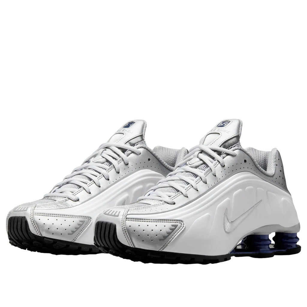 Nike Shox R4 Metallic Silver Deep Royal Blue