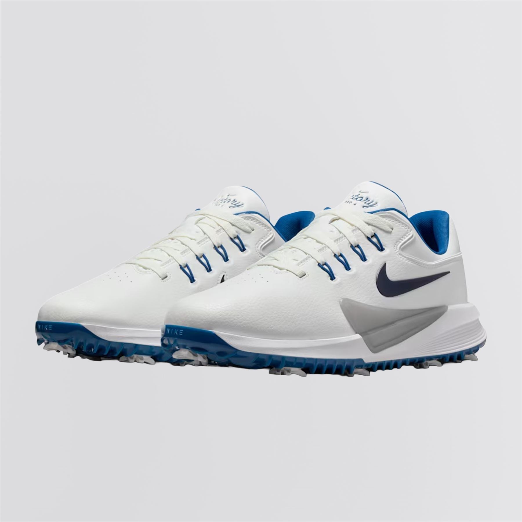 Victory Pro 4 Spiked Golf Shoes Summit White/Obsidian/Court Blue