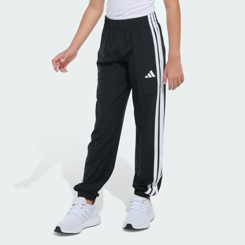 Kids' adidas Elastic Waistband Woven 3-Stripes Jogger Pants